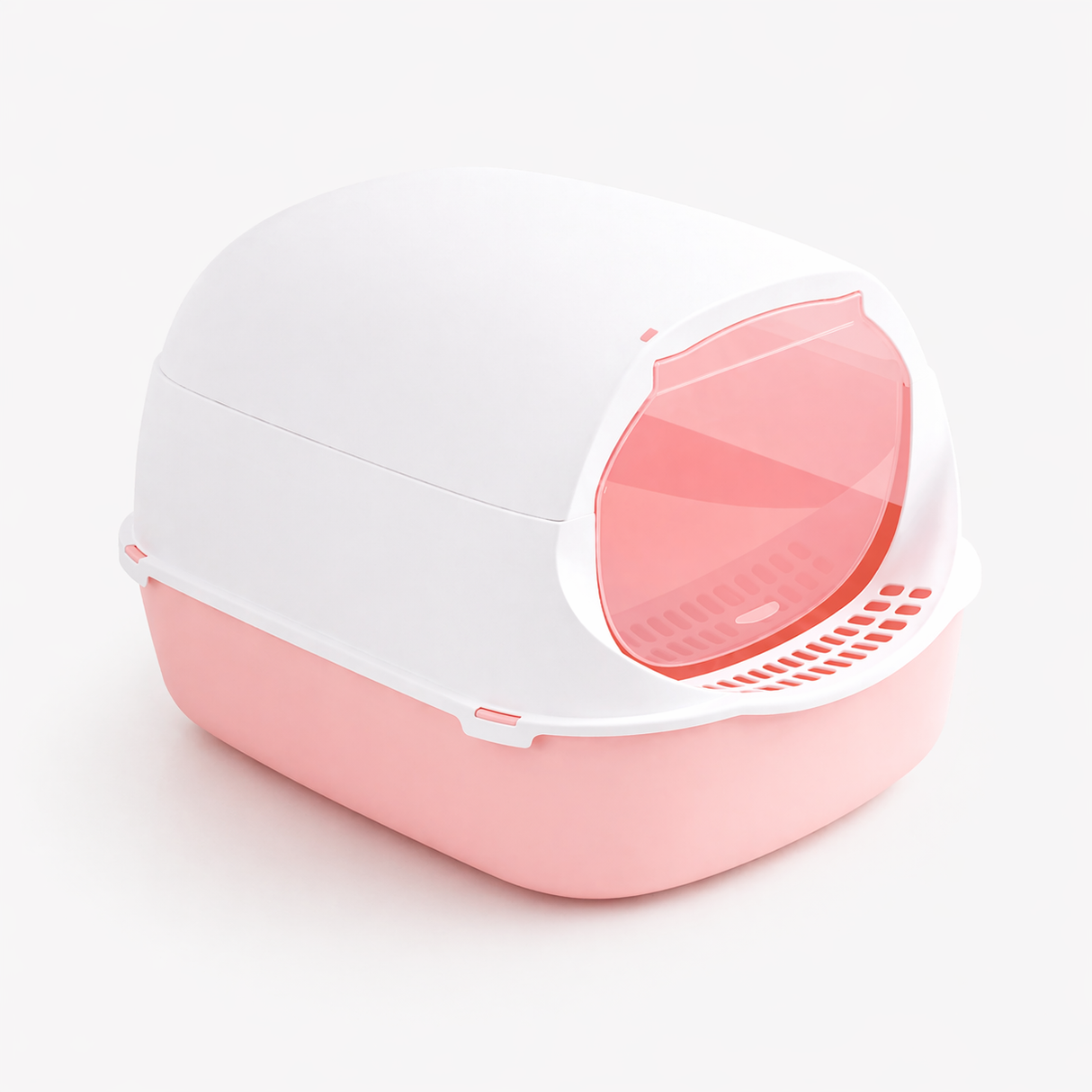 Semi-Enclosed Cat Litter Box - Splashproof Litter Tray