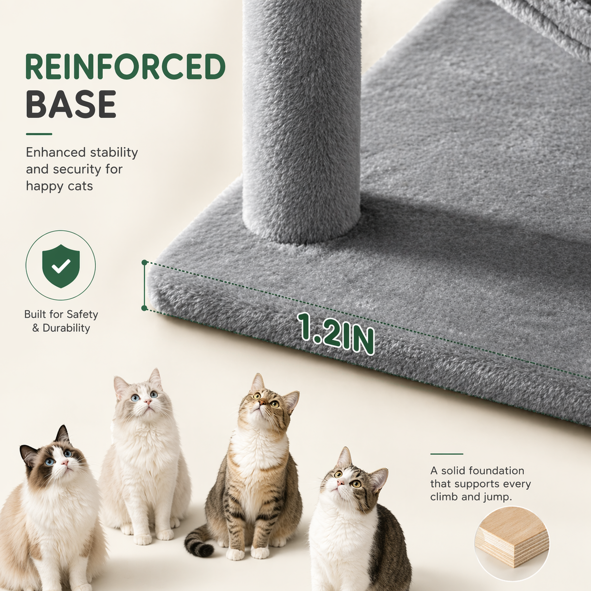 Tall Cat Tree Tower - Climbing Play Center for Indoor Cats