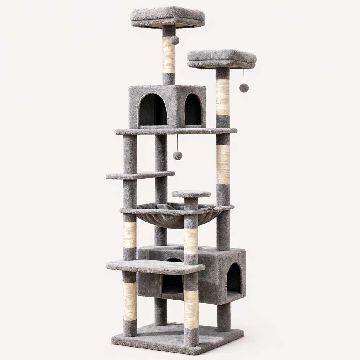 Large Cat Tree Tower - Multi-Level Scratching Post & Condo