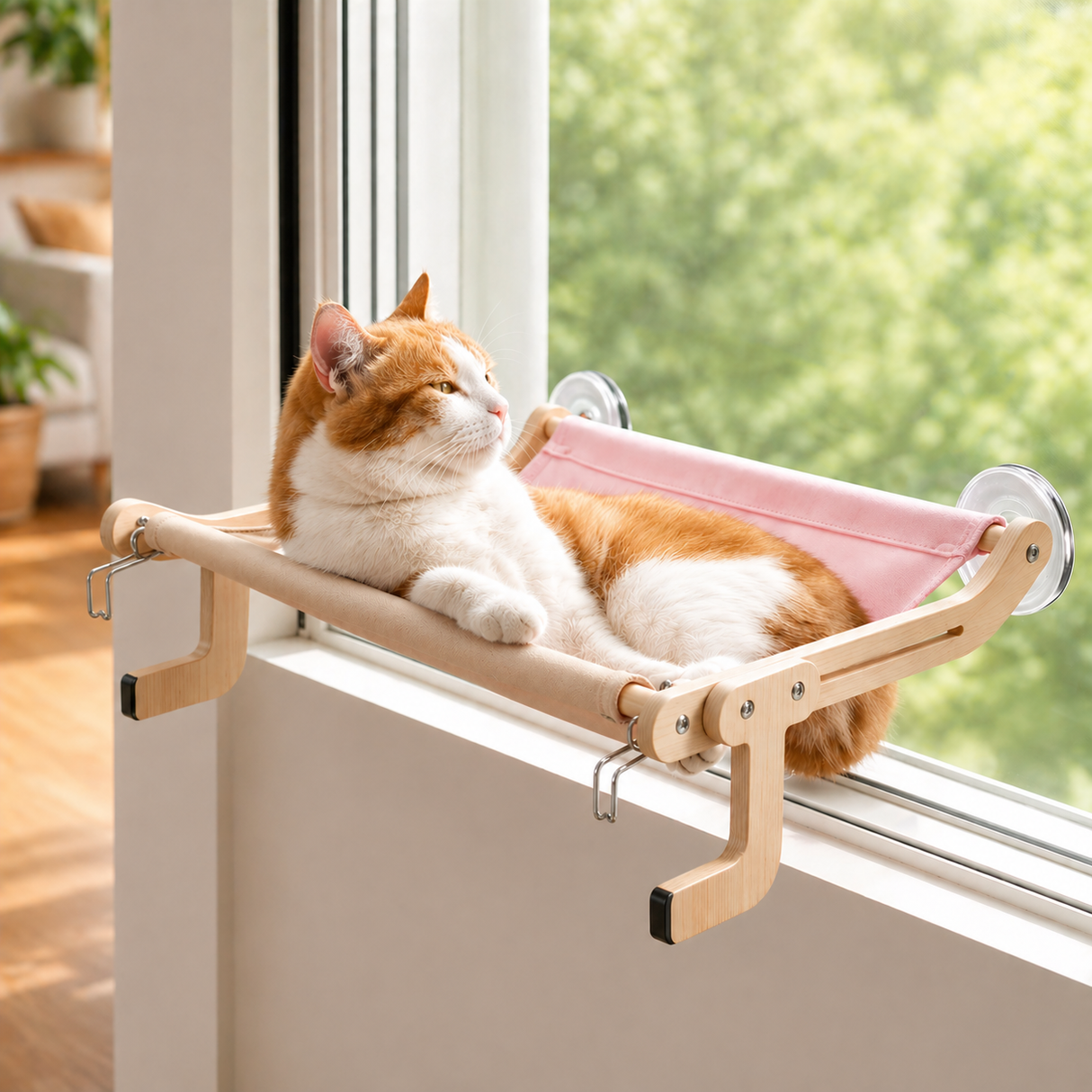Window Cat Hammock - Elevated Cozy Window Bed