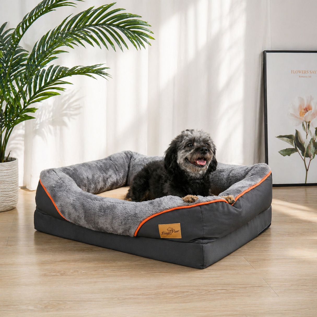 Orthopedic Dog Bed - Memory Foam Pet Bed for Large Dogs