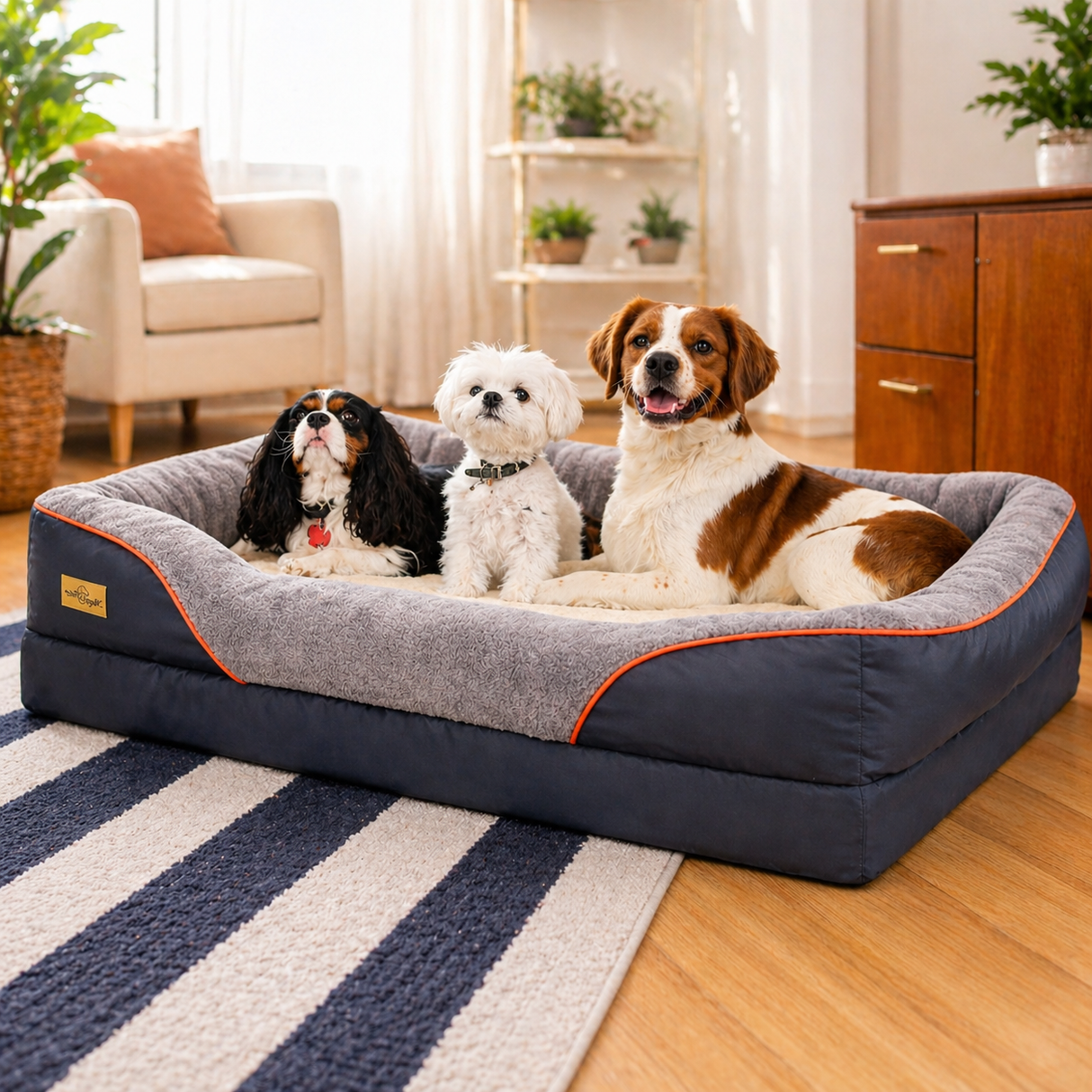 Orthopedic Dog Bed - Memory Foam Pet Bed for Large Dogs
