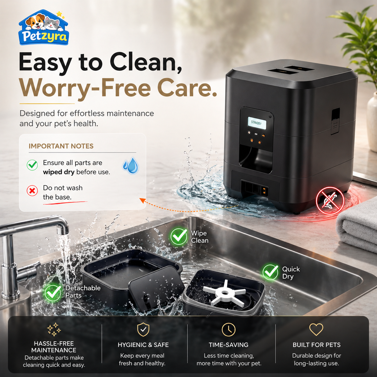 Automatic Pet Feeder - Timed Portion Dispenser for Cats & Dogs