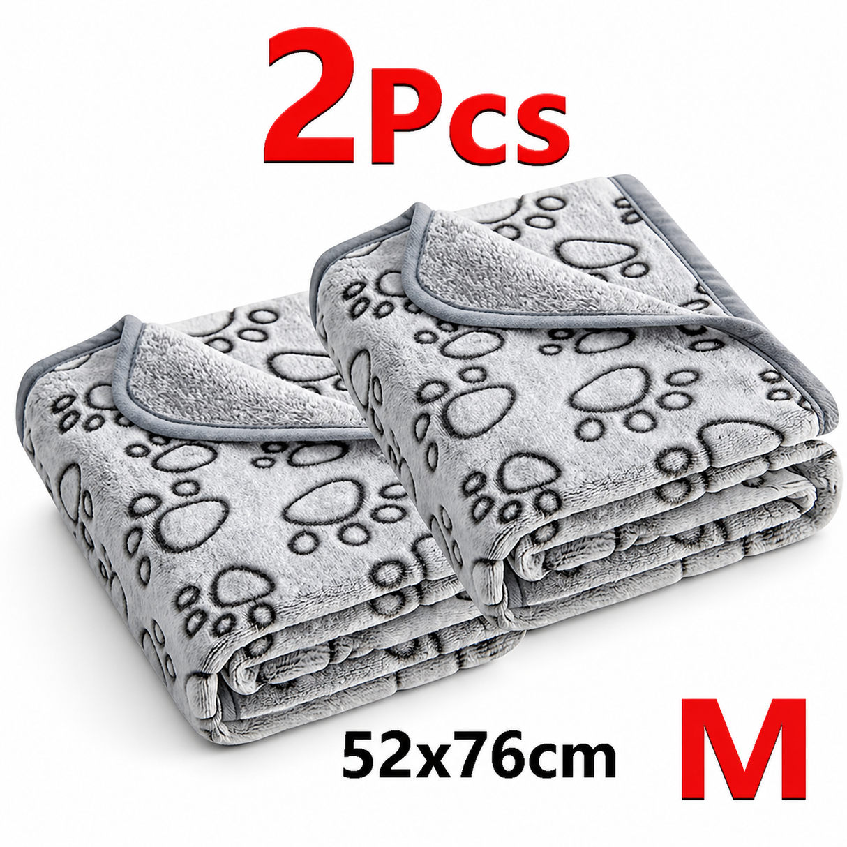 Paw Print Pet Blanket - Soft Warm Blanket for Cats & Dogs