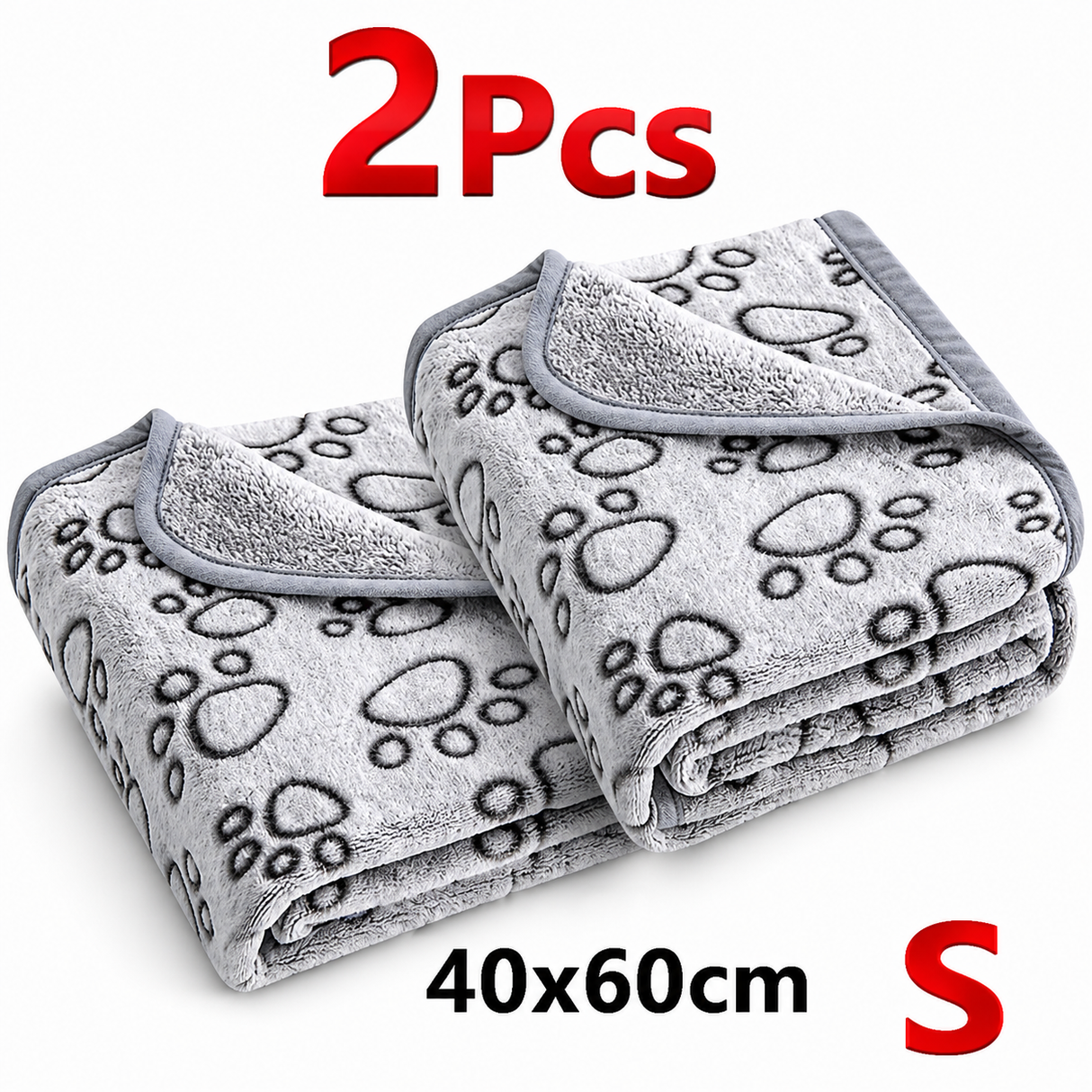 Paw Print Pet Blanket - Soft Warm Blanket for Cats & Dogs