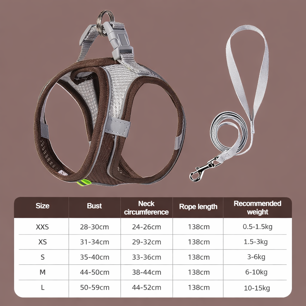 Puppy Harness Set - Adjustable Harness for Small Dogs