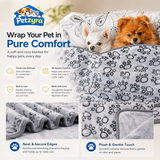 Paw Print Pet Blanket - Soft Warm Blanket for Cats & Dogs