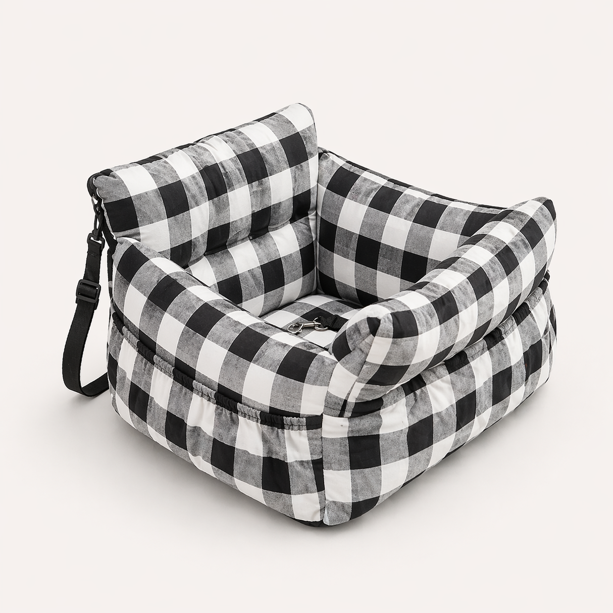 Dog Car Seat Bed - Booster Seat with Safety Belt