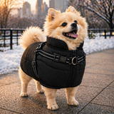 Winter Dog Jacket with Harness - Waterproof Coat