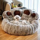 Bear Paw Pet Bed - Plush Sofa Bed for Cats & Dogs