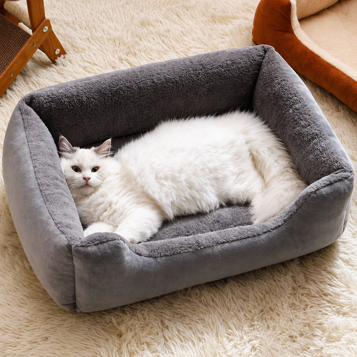 Cozy House Bed - Warm Indoor Coziness for Cats & Dogs