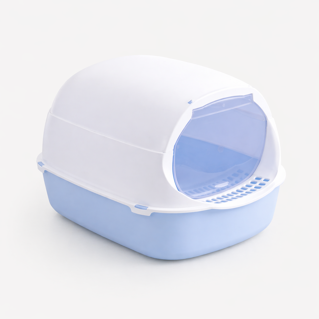 Semi-Enclosed Cat Litter Box - Splashproof Litter Tray