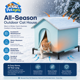 Outdoor Insulated Cat House - Weatherproof Shelter