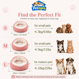 2-in-1 Plush Pet Cave Bed - Covered Nest for Cats & Small Dogs