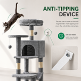 Tall Cat Tree Tower - Climbing Play Center for Indoor Cats