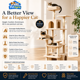 Large Cat Tree Tower - Multi-Level Scratching Post & Condo
