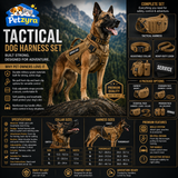 Large Dog Harness & Leash Set - Training Walking Vest