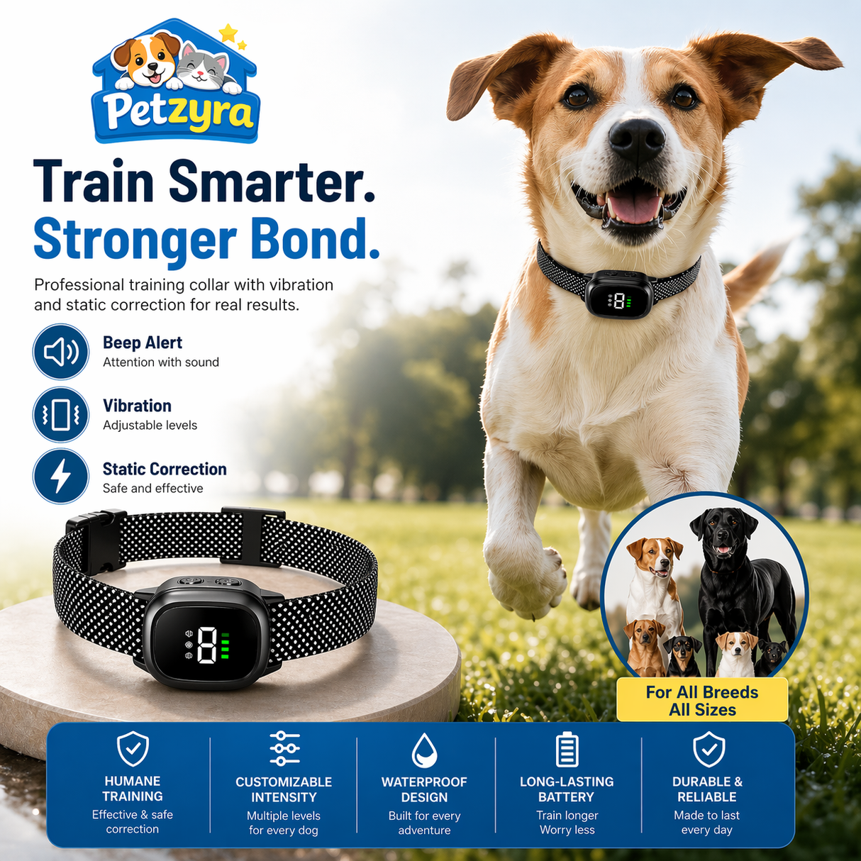 Automatic Anti-Bark Dog Collar - Bark Control Training Collar