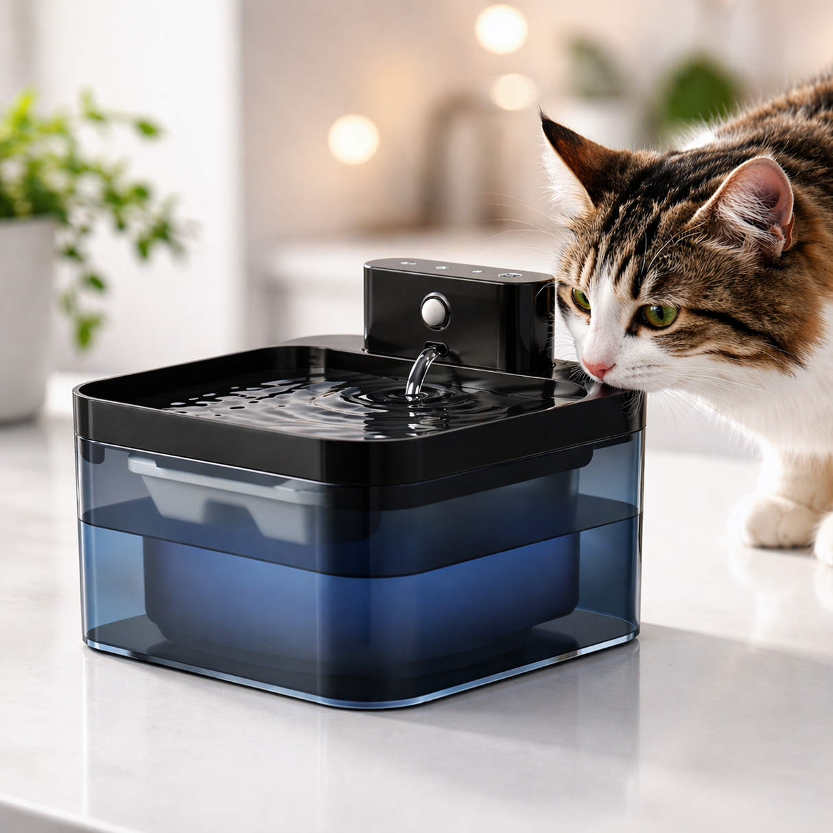 Wireless Cat Water Fountain - Motion Sensor Drinking Fountain