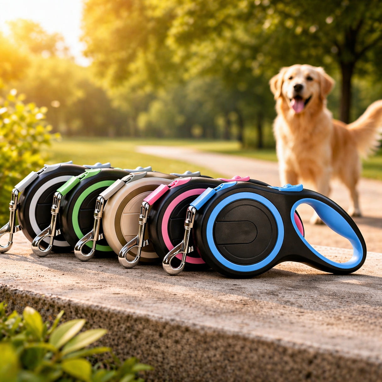 Retractable Dog Leash - Extendable Nylon Lead for Dogs