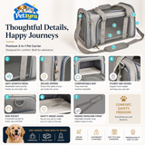 Airline Approved Pet Carrier - Soft Travel Bag for Cats & Dogs