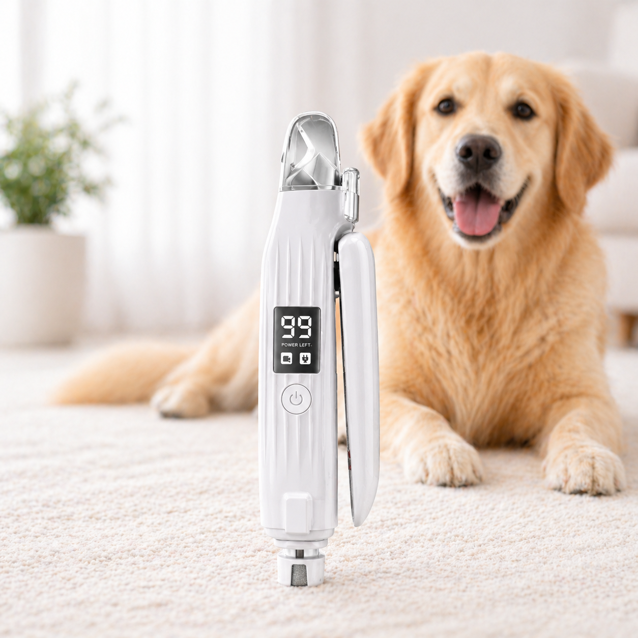 Electric Pet Nail Grinder - LED Safe Nail Trimmer for Cats & Dogs
