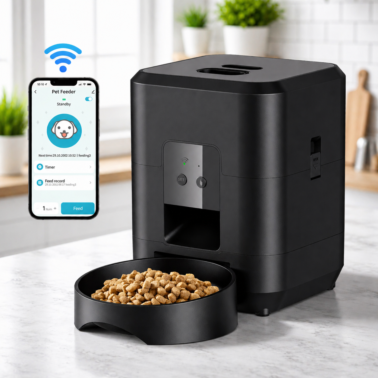 Automatic Pet Feeder - Timed Portion Dispenser for Cats & Dogs