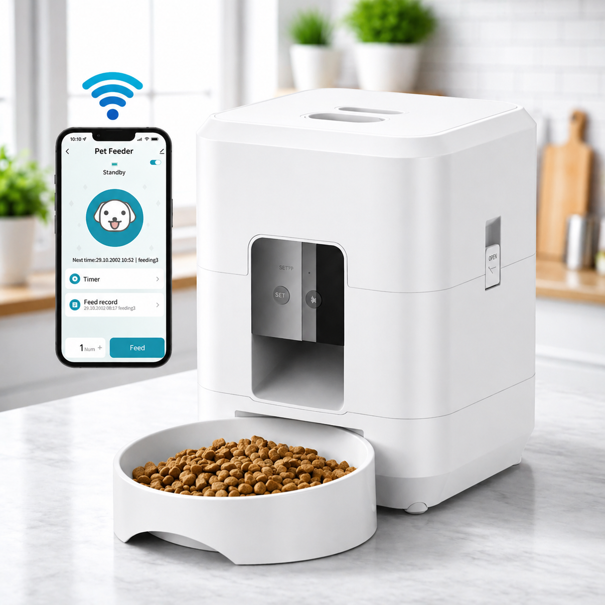 Automatic Pet Feeder - Timed Portion Dispenser for Cats & Dogs