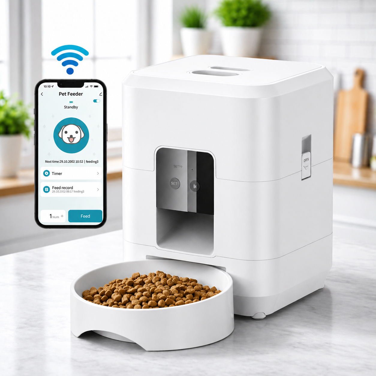 Automatic Pet Feeder - Timed Portion Dispenser for Cats & Dogs
