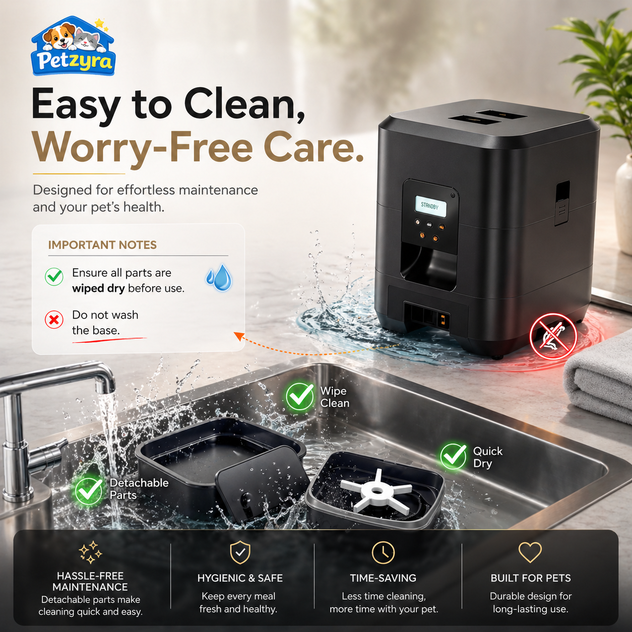 Automatic Pet Feeder - Timed Portion Dispenser for Cats & Dogs