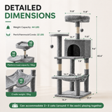 Tall Cat Tree Tower - Climbing Play Center for Indoor Cats