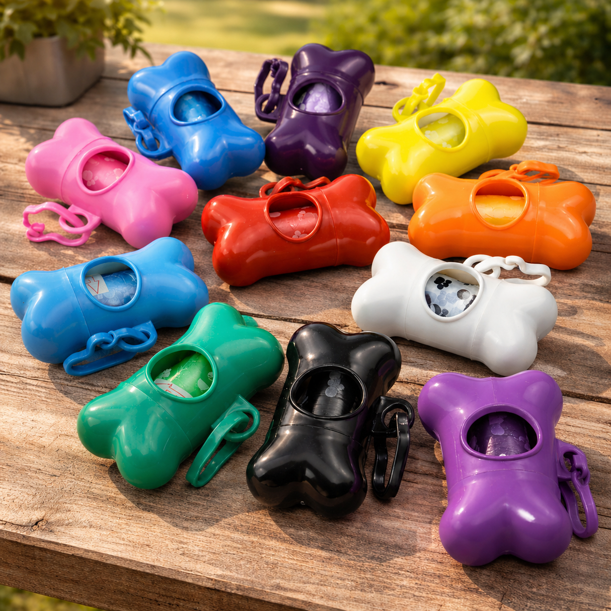 Bone-Shaped Poop Bag Dispenser - Dog Waste Holder