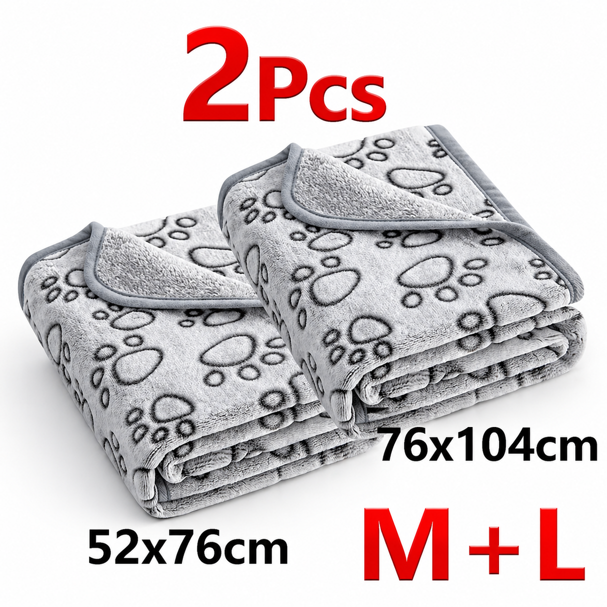 Paw Print Pet Blanket - Soft Warm Blanket for Cats & Dogs