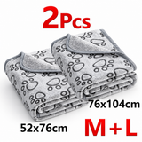 Paw Print Pet Blanket - Soft Warm Blanket for Cats & Dogs