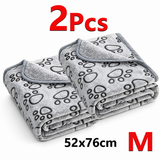 Paw Print Pet Blanket - Soft Warm Blanket for Cats & Dogs
