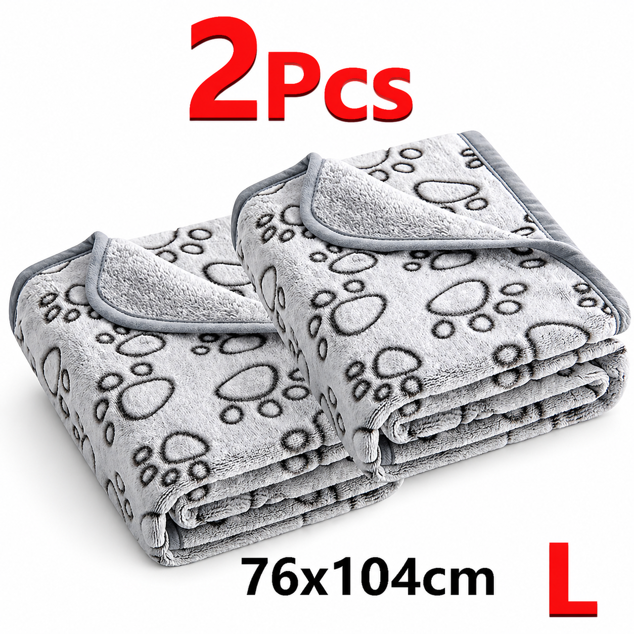 Paw Print Pet Blanket - Soft Warm Blanket for Cats & Dogs