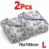 Paw Print Pet Blanket - Soft Warm Blanket for Cats & Dogs