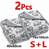 Paw Print Pet Blanket - Soft Warm Blanket for Cats & Dogs