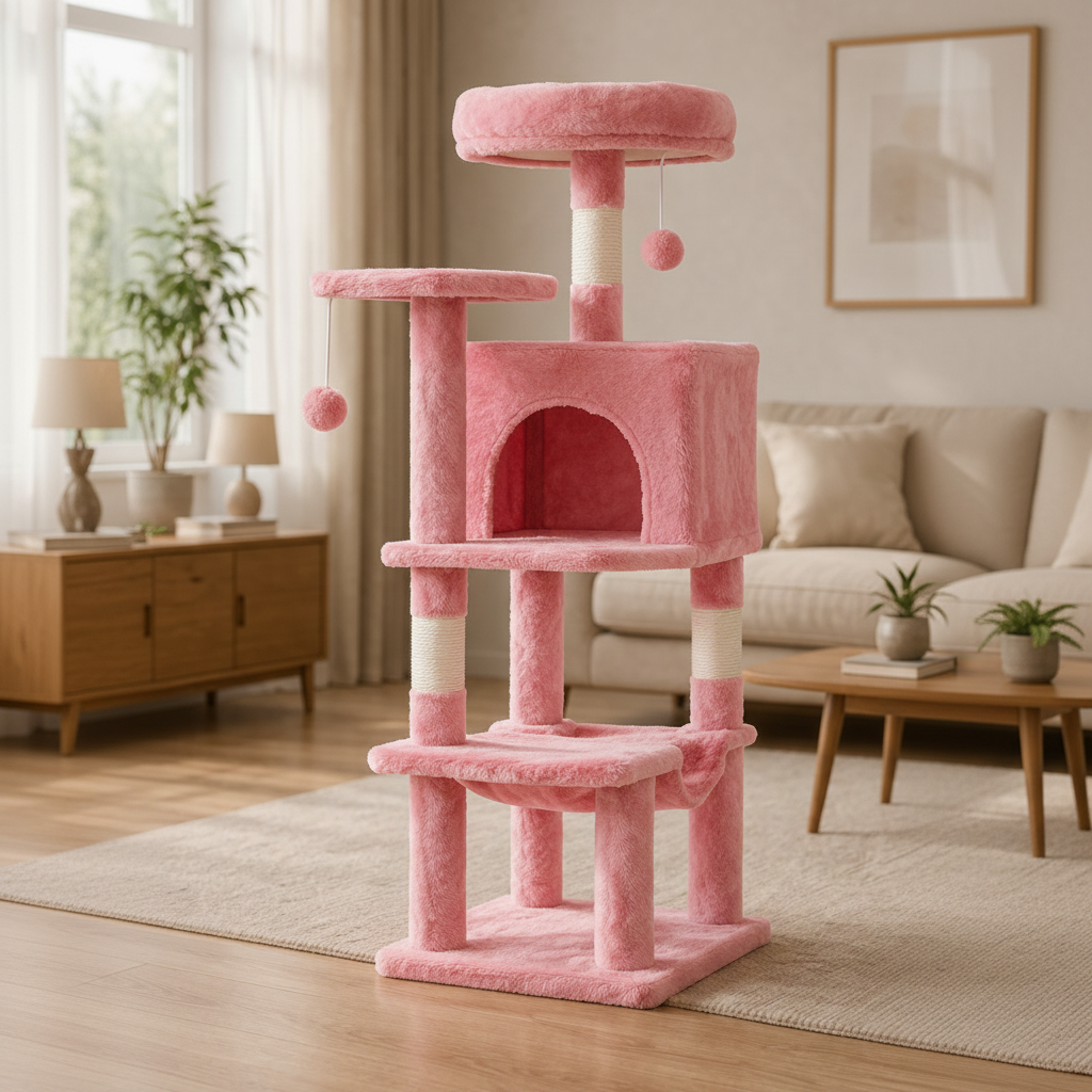 Tall Cat Tree Tower - Climbing Play Center for Indoor Cats