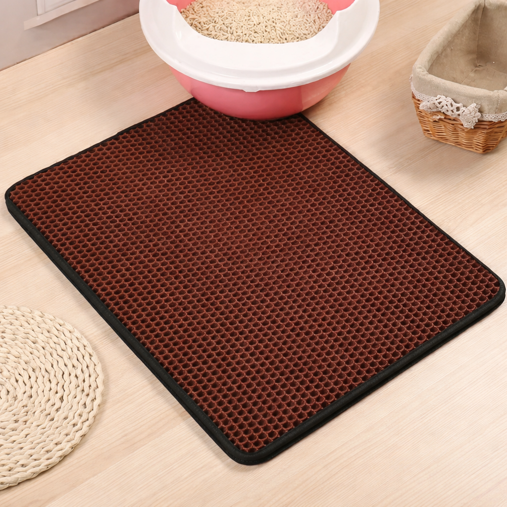 Double Layer Cat Litter Mat - Waterproof Anti-Tracking Mat