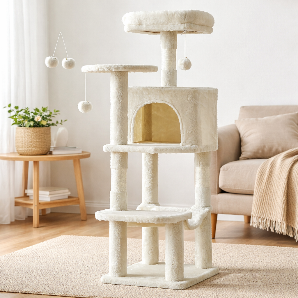 Tall Cat Tree Tower - Climbing Play Center for Indoor Cats