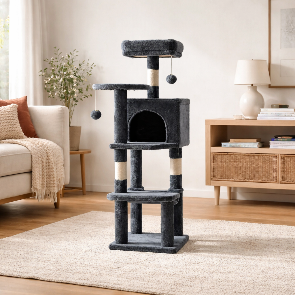 Tall Cat Tree Tower - Climbing Play Center for Indoor Cats