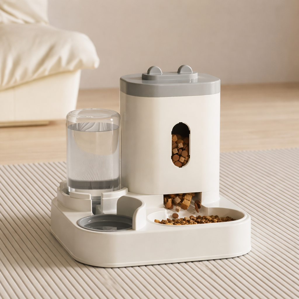 Automatic Food & Water Station - Gravity Feeder for Cats & Dogs