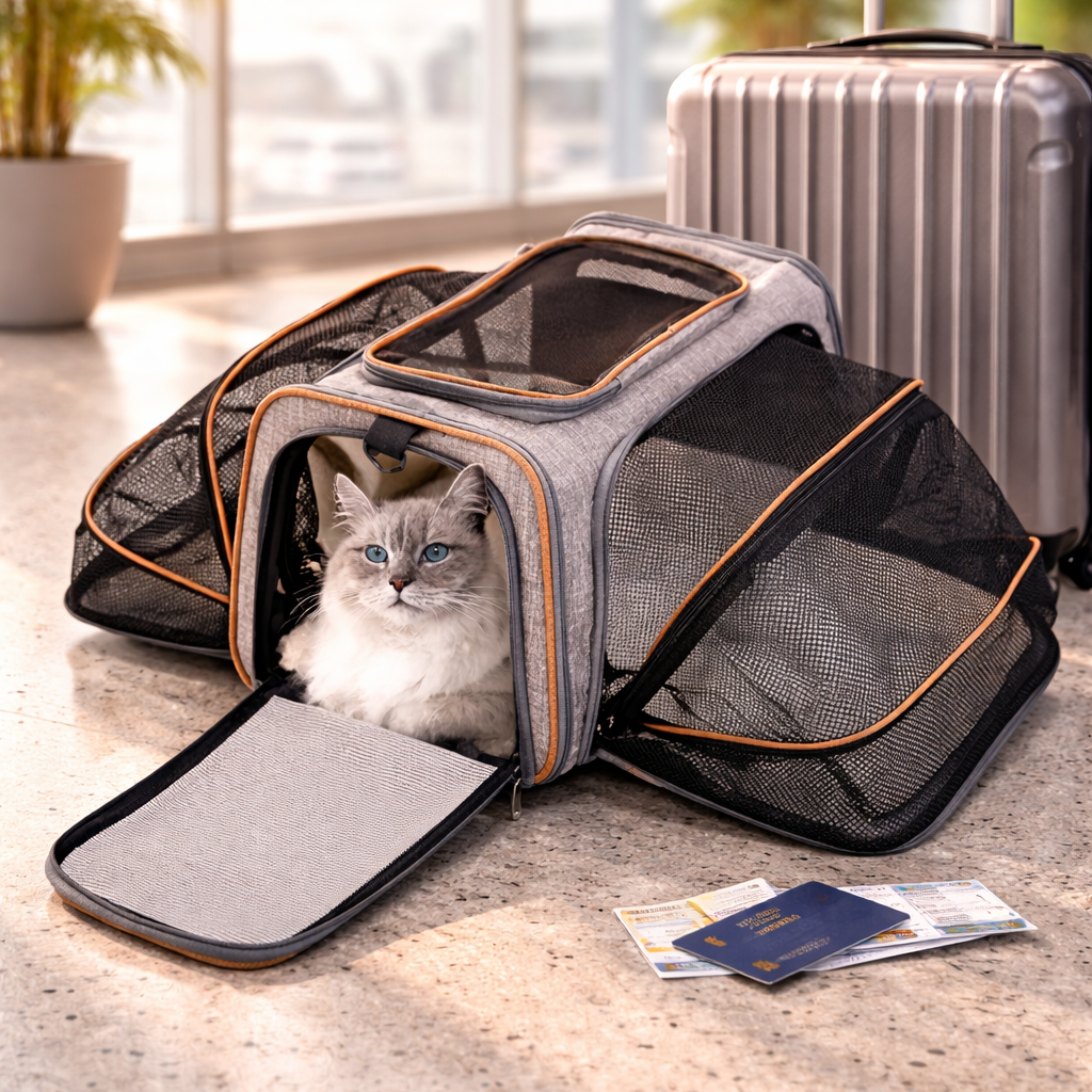Expandable Pet Carrier Bag - Breathable Travel Comfort