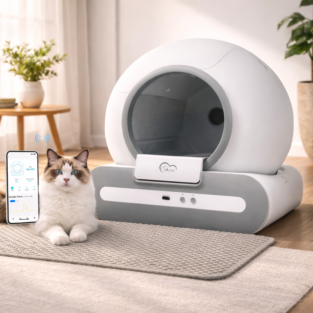 Self-Cleaning Cat Litter Box - Automatic App-Controlled