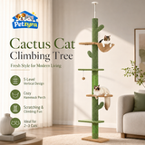 Cactus Cat Tree - Floor-to-Ceiling Climbing Tower