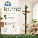 Cactus Cat Tree - Floor-to-Ceiling Climbing Tower