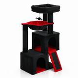 Spacious Cat Tree - Condo with Hammock & Scratching Ramp