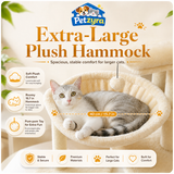 Spacious Cat Tree - Condo with Hammock & Scratching Ramp