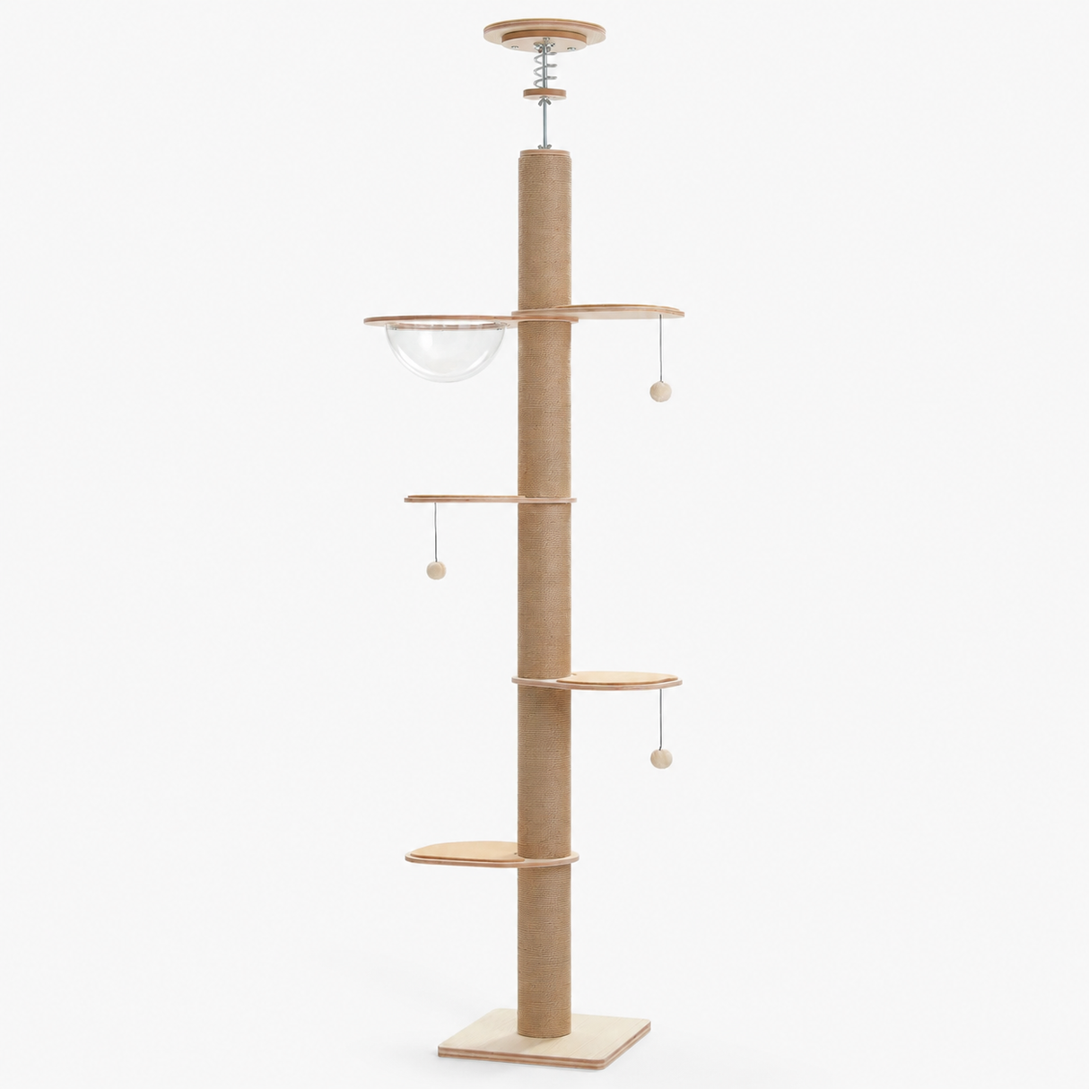 Floor-to-Ceiling Cat Tree - Adjustable Climbing Tower